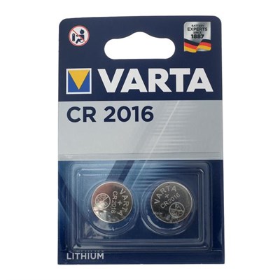 Батарейка литиевая Varta, CR2016-2BL, 3В, блистер, 2 шт. 5217310 - фото 11451