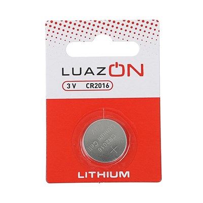 Батарейка литиевая LuazON, CR2016, 3V, блистер, 1 шт 3005561 - фото 11541