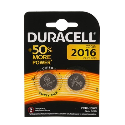 Батарейка литиевая Duracell, CR2016-2BL, 3В, блистер, 2 шт. 4276687 - фото 11563