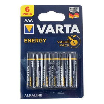 Батарейка алкалиновая Varta Energy, AAA, LR03-6BL, 1.5В, блистер, 6 шт. 5217293 - фото 11608