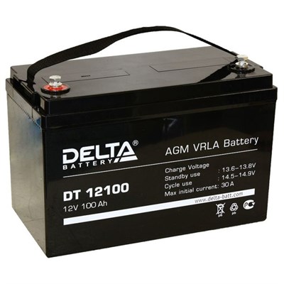 Аккумуляторная батарея Delta 100 Ач 12 Вольт DT 12100 1733652 - фото 11903