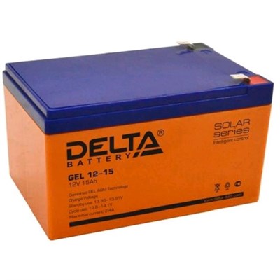 Аккумуляторная батарея Delta GEL 12-15, 12 В, 15 А/ч 5011025 - фото 11947