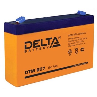 Аккумуляторная батарея Delta 7 Ач 6 Вольт DTM 607 1733680 - фото 11977