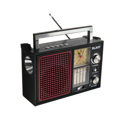 Радиоприемник Blast BPR-912, FM/AM, MP3, USB, microSD, AUX, 220 В, аккум 900 мА, черный 5018866 - фото 22780