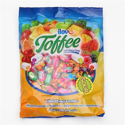 Жевательные конфеты I love toffee sour с фруктовыми начинками, 1кг 5428081 - фото 30407