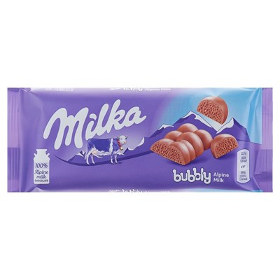 Молочный шоколад с пузырьками Milka Bubbly Milk Chocolate, 90 г 4214469 - фото 30464