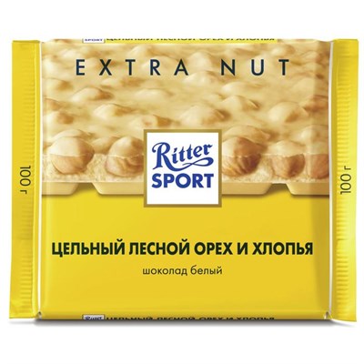 Шоколад белый Ritter Sport с цельным орехом и хлопьями, 100 г 8012534 - фото 30470