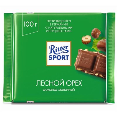 Шоколад молочный Ritter Sport с лесным орехом, 100 г 8012540 - фото 30474