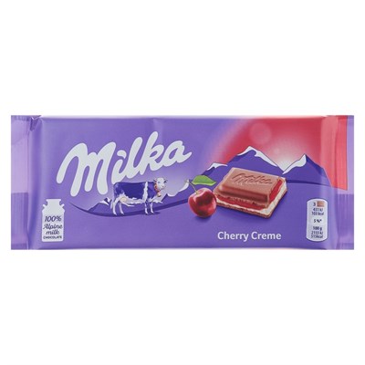 Молочный шоколад Milka Cherry Chocolate вишневый крем, 100 г 4214468 - фото 30520