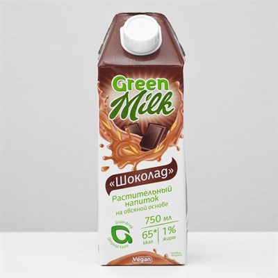 Напиток на овсяной основе Green Milk, со вкусом шоколада, 750 мл 5227330 - фото 36601