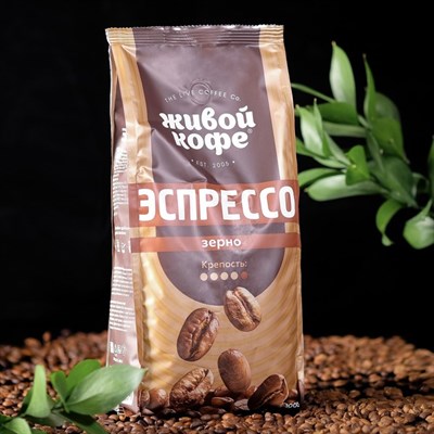 Кофе зерно "Живой кофе" Espresso 1000 г 2998857 - фото 37396