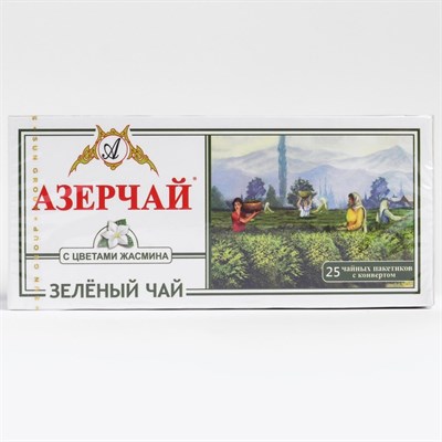 Чай зелёный "Азерчай" с цветами жасмина, 25 х 2 г 8073329 - фото 39406