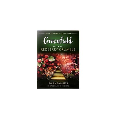 Чай черный GREENFIELD 20п*1,8г/Redberry Crumble/с ананасом, брусникой, корицей, цветками апельсина, 8015848 - фото 39914