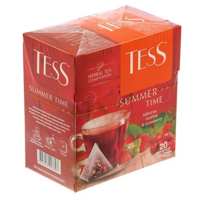 Чайный напиток TESS 20п*1,8г/Summer Time/ малина,гибискус,фейхуа/пирамидки/Орими Трейд 8015873 - фото 39922