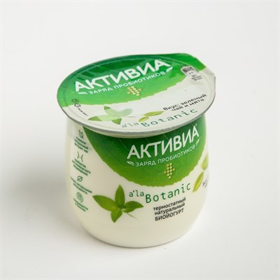 Биойогурт ACTIVIA зеленый чай/мята 3,3% 170г ст 8121547 - фото 42521