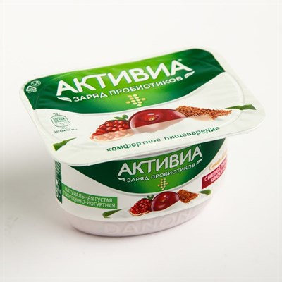 Биопродукт ACTIVIA творожно-йогуртовый вишня/гранат/киноа/асаи 4% 130г 8092010 - фото 42575