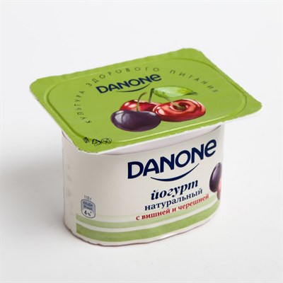 Йогурт DANONE густой вишня/черешня 2,9% 110г 8102191 - фото 42585