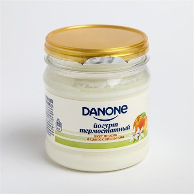 Йогурт DANONE термостатный персик/цветок апельсина 3,3% 160г 8102193 - фото 42587