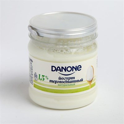 Йогурт DANONE термостатный натуральный 1,5% 160г 8074199 - фото 42695