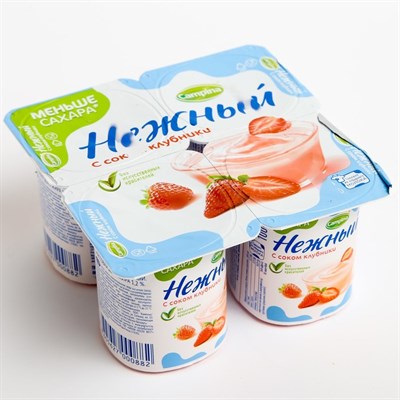 Продукт CAMPINA йогуртный Нежный с соком клубники 1,2% 100г 8017701 - фото 42713