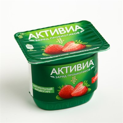 Биойогурт ACTIVIA обогащенный клубника 2,9% 150г ст 8017233 - фото 42804