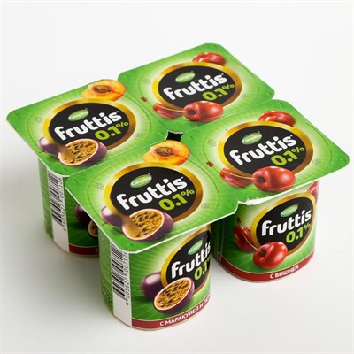 Продукт FRUTTIS йогуртный Легкий персик/маракуйа/вишня 0,1% 110г 8017676 - фото 42844