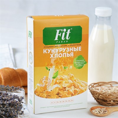 Fitparad Кукурузные хлопья 200 г (коробка) 3853570 - фото 43968