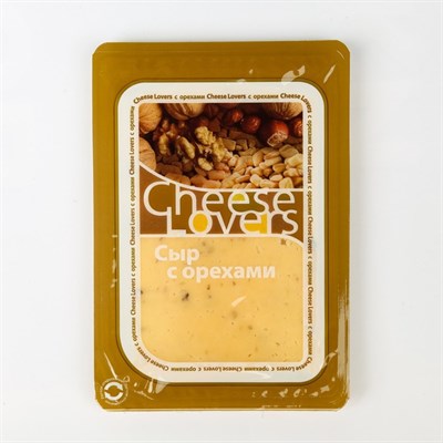 Сыр CHEESE LOVERS с грецким орехом 50% 150г нарезка 8010958 - фото 51687