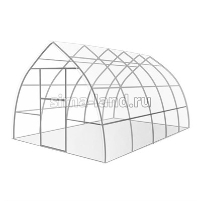 Каркас теплицы «Капелька», 4 × 3 × 2,1 м, оцинкованная сталь, профиль 20 × 20 мм, шаг дуг 65 см, 1 мм, без поликарбоната 4291011 - фото 81295