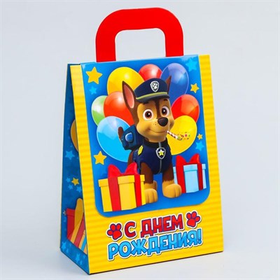 Щенячий патруль. Коробка складная PAW PATROL "С днём рождения!", 15 х 20 х 8 см 3580000 - фото 83723