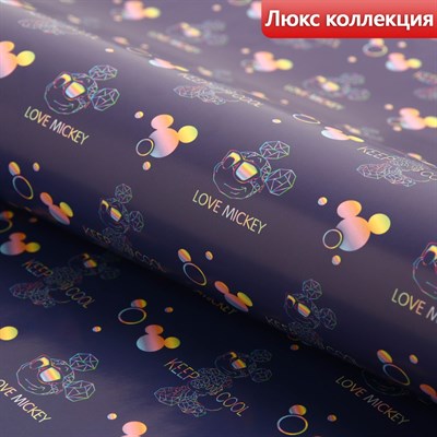 Бумага упаковочная глянцевая  "Mickey Mouse", Микки Маус, 70х100 см 4174991 - фото 83919