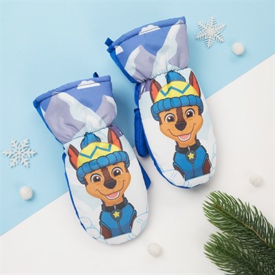 Рукавицы (варежки) зимние PAW PATROL "Гончик" р-р 12 (1,5-2 года), синий 3669601 - фото 90112