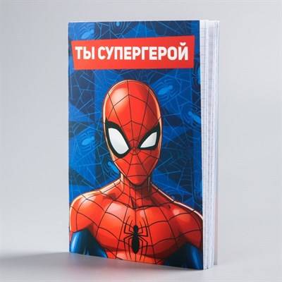 Блокнот на скрепке MARVEL "Человек-паук", 32 листа, А6 3609162 - фото 93780